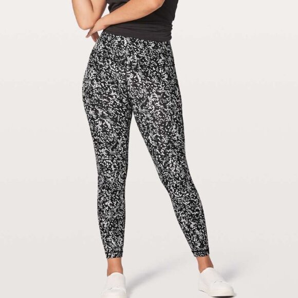Lululemon Align Pant II Leggings Work Out Pant *25" Chirasu Black White Size 2 - Picture 2 of 6